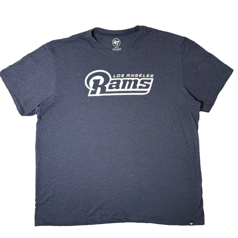 '47 Los Angeles Rams Men's Shirt 3XL‎ Blue Evolution Graphic Tee Logo History